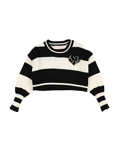 MONNALISA Sweater Black 40% Polyester, 20% Polyamide, 20% Acrylic, 20% Wool