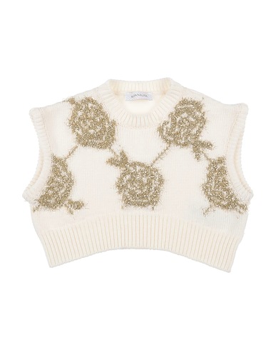 MONNALISA Sleeveless sweater Ivory 52% Polyamide, 48% Polyester, Wool