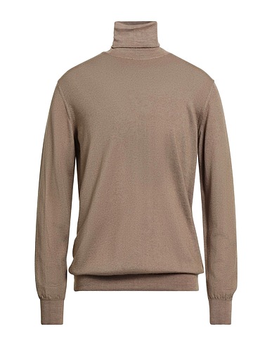 LIU •JO MAN Turtleneck Camel 100% Virgin Wool