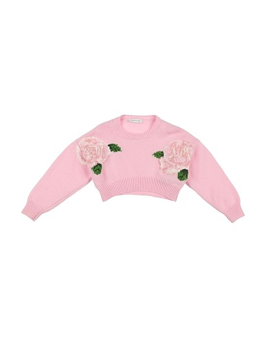 MONNALISA Jumper Pink 100% Wool, Virgin Wool, Polyamide