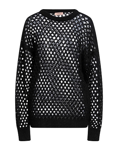 TWINSET Jumper Black 50% Polyamide, 46% Mohair wool, 4% Wool