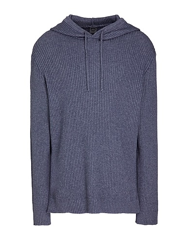 8 by YOOX Jumper WOOL BLEND KNIT HOODIE Lead 55% Wool, 45% Organic cotton