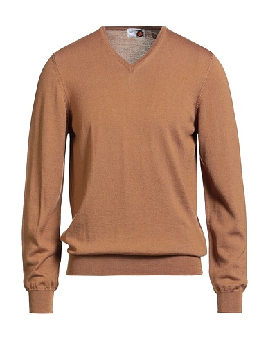 HERITAGE Pullover Cammello 100% Lana Merino