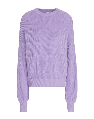 8 by YOOX Sweater KNIT RIBBED COTTON SWEATER
 Lilac 50% Cotton, 50% Recycled cotton