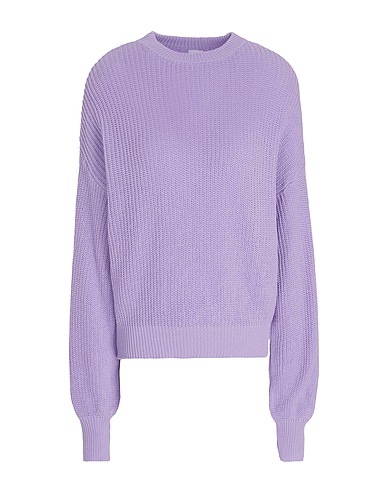 8 By YOOX KNIT RIBBED COTTON SWEATER | Lilac Women‘s Sweater | YOOX