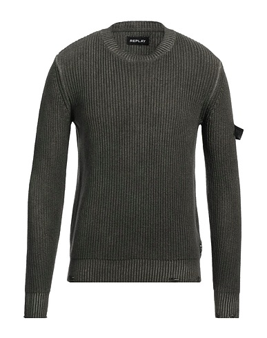 REPLAY Jumper Military green 100% Cotton