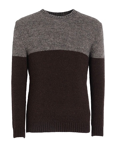 OUT/FIT Jumper Dark brown 58% Acrylic, 28% Mohair wool, 10% Wool, 4% Elastane