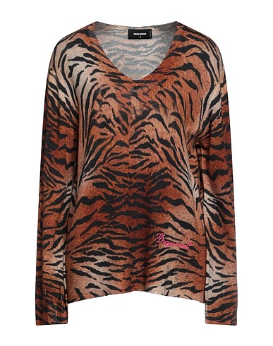 DSQUARED2 Jumper Rust 100% Virgin Wool