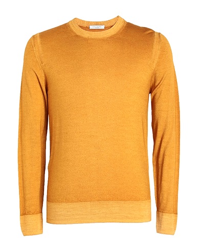 PAOLO PECORA Pullover Giallo ocra 100% Lana Vergine
