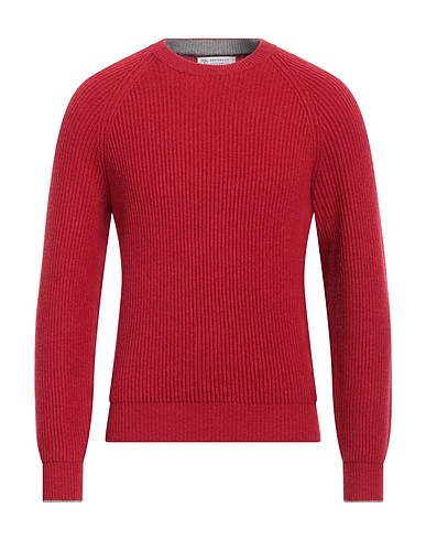BRUNELLO CUCINELLI Pullover Rosso 60% Lana Vergine, 30% Cachemire, 10% Seta