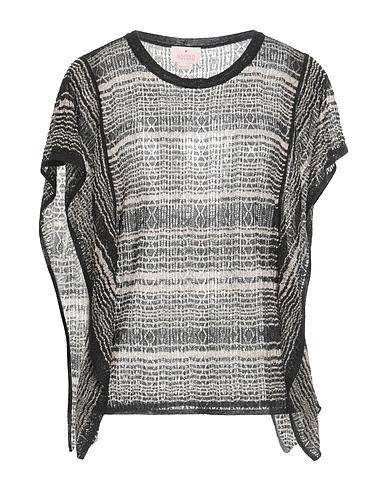 NOCOLD Pullover Nero 47% Viscosa, 41% Poliestere, 12% Fibra di metallo