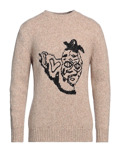 STELLA McCARTNEY MEN Jumper Sand 68% Alpaca wool, 22% Polyamide, 10% Wool