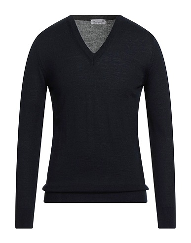 DANIELE ALESSANDRINI HOMME Jumper Midnight blue 50% Wool, 50% Acrylic