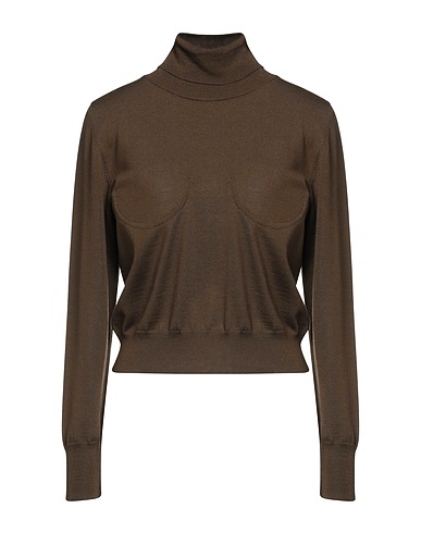 GRIFONI Turtleneck Military green 100% Virgin Wool