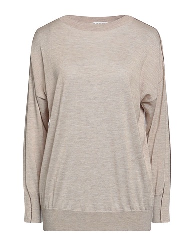 BRUNELLO CUCINELLI Cashmere jumper Taupe 70% Cashmere, 30% Silk