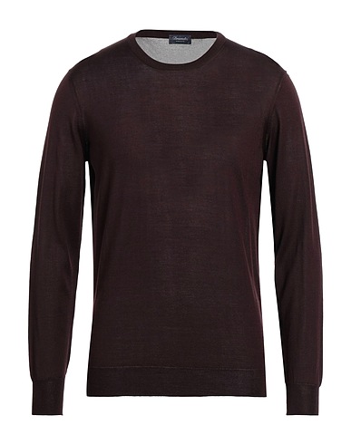 DRUMOHR Sweater Chocolate brown 100% Silk