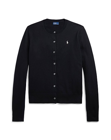 POLO RALPH LAUREN Cardigan COTTON-BLEND CARDIGAN
 Black 81% Cotton, 16% Nylon, 3% Elastane