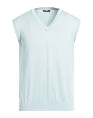 ROSSOPURO Maglia Gilet Celeste 100% Cotone
