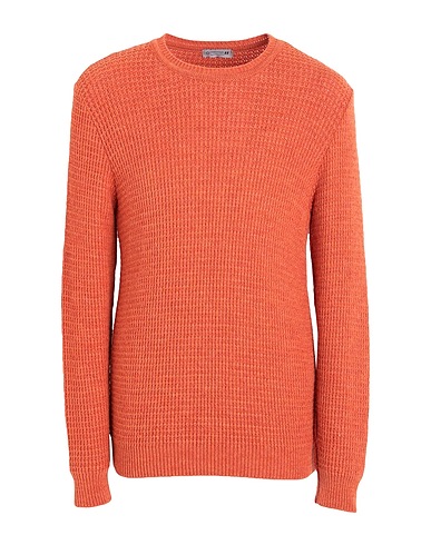 DANIELE ALESSANDRINI HOMME Jumper Orange 60% Wool, 30% Acrylic, 10% Alpaca wool