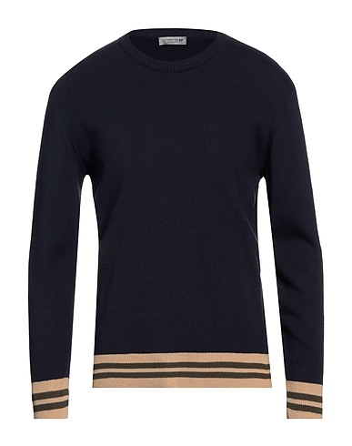 DANIELE ALESSANDRINI HOMME Pullover Marineblau 50% Wolle, 50% Acryl