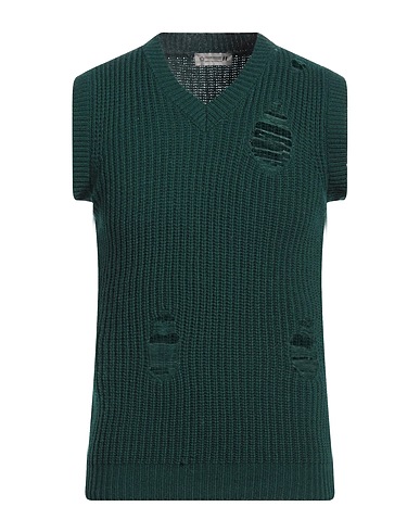 DANIELE ALESSANDRINI HOMME Jumper Dark green 70% Wool, 25% Polyamide, 5% Other Fibres