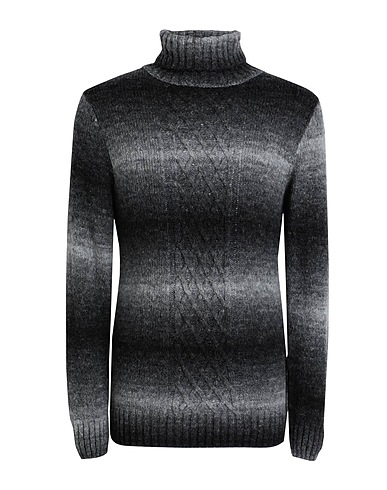 DANIELE ALESSANDRINI HOMME Polo neck Grey 58% Acrylic, 26% Wool, 16% Polyamide