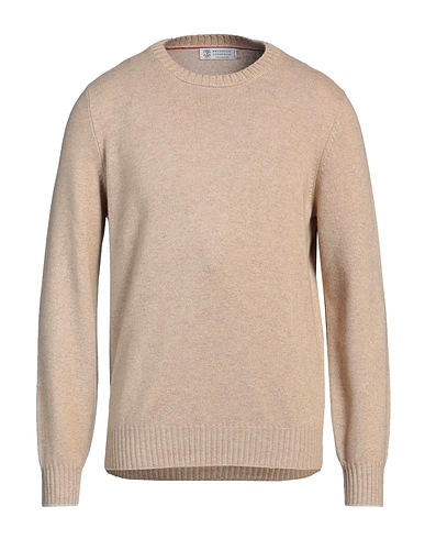 BRUNELLO CUCINELLI Maglia in Cachemire Sabbia 100% Cachemire