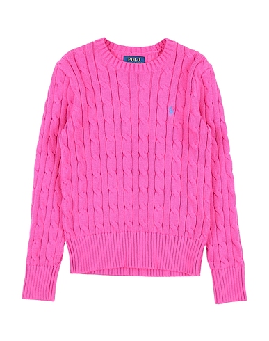 POLO RALPH LAUREN Pullover CABLE CN-SWEATER-PULLOVER Magenta 100% Cotone