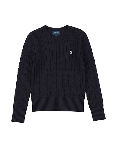 POLO RALPH LAUREN Sweater CABLE CN-SWEATER-PULLOVER Midnight blue 100% Cotton