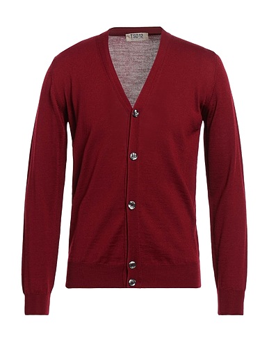 TSD12 Cardigan Burgundy 50% Merino Wool, 50% Acrylic