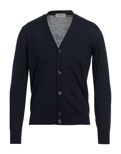 TSD12 Cardigan Blu notte 50% Lana Merino, 50% Acrilico