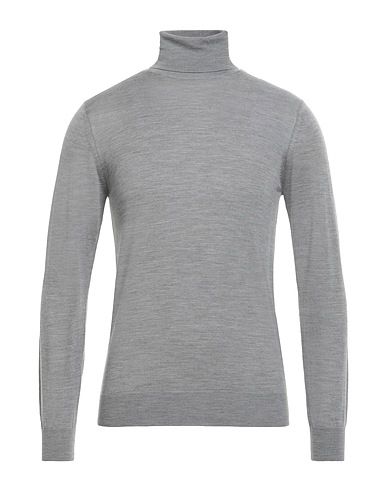 DIKTAT Polo neck Grey 70% Merino Wool, 20% Silk, 10% Cashmere