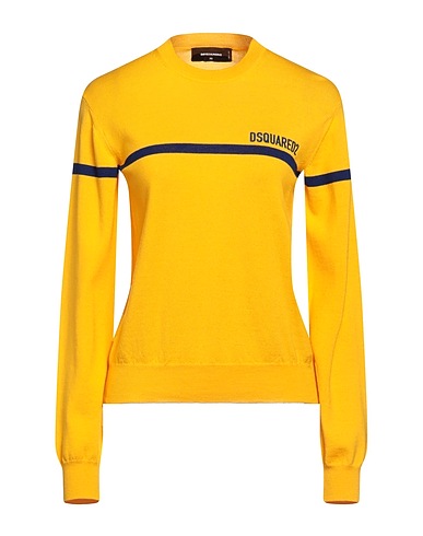 DSQUARED2 Pullover Giallo 100% Lana Vergine
