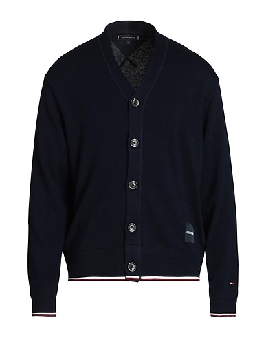 TOMMY HILFIGER Strickjacke Nachtblau 70% Baumwolle, 22% Polyamid, 8% Seide