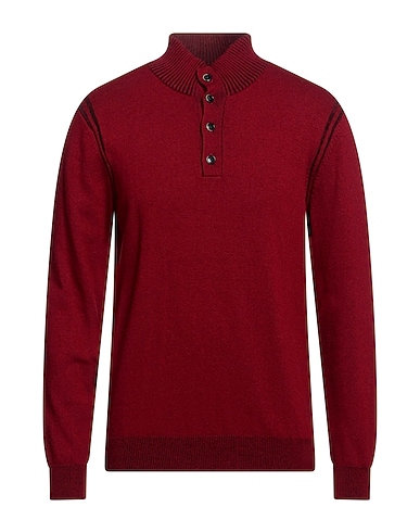 DIKTAT Polo neck Burgundy 32% Cotton, 24% Viscose, 20% Merino Wool, 20% Recycled polyamide, 4% Cashmere