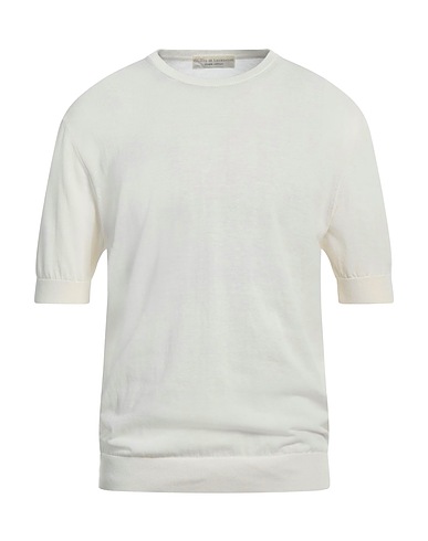 FILIPPO DE LAURENTIIS Pullover Cremeweiß 100% Baumwolle