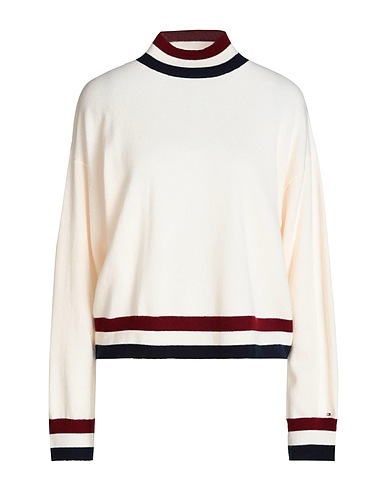 TOMMY HILFIGER Polo neck Cream 90% Wool, 10% Cashmere