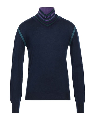 HōSIO Polo neck Navy blue 100% Virgin Wool