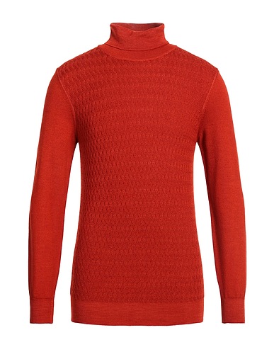 FERRANTE Polo neck Rust 100% Merino Wool
