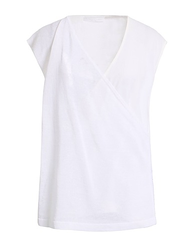 FABIANA FILIPPI Sleeveless sweater Ivory 85% Linen, 15% Polyamide, Acrylic, Silk