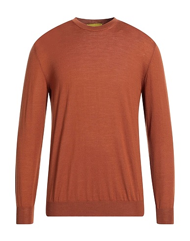CUSTOMER LOVERS Pullover Braun 100% Merinowolle
