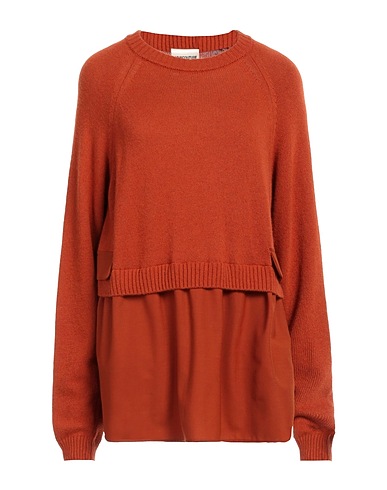 SEMICOUTURE Sweater Brown 35% Polyamide, 30% Wool, 30% Viscose, 5% Cashmere