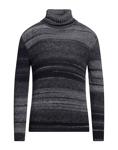 BELLWOOD Polo neck Navy blue 53% Wool, 47% Acrylic