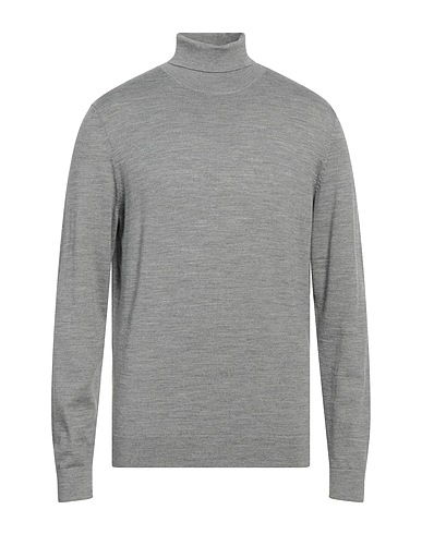 SELECTED HOMME Rollkragenpullover Grau 50% Polyester, 50% Merinowolle