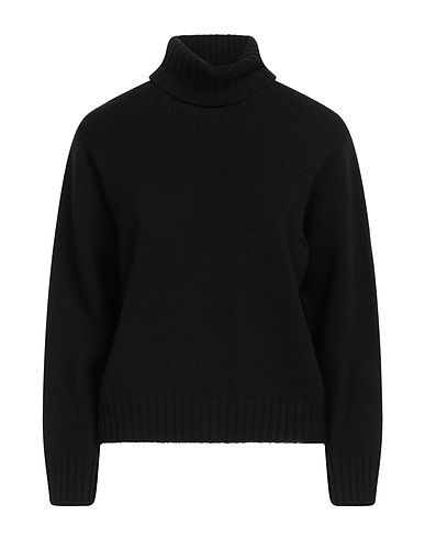 FABIANA FILIPPI Polo neck Black 75% Virgin Wool, 15% Silk, 10% Cashmere