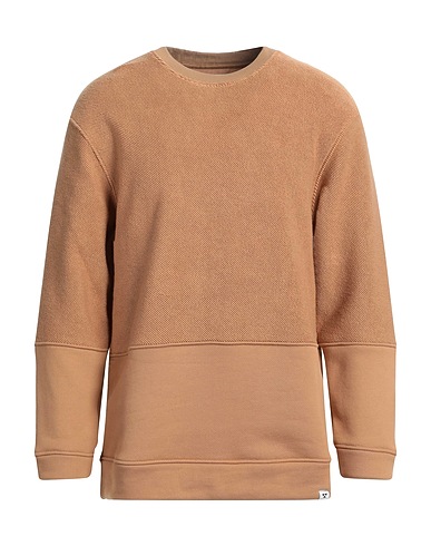 WOC WRITING ON COVER Sweatshirt Camel 100% Cotton