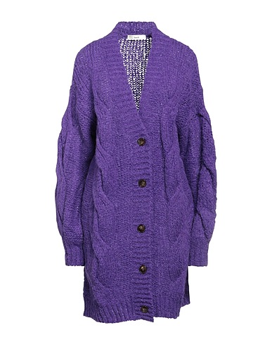 SUOLI Cardigan Viola 40% Acrilico, 36% Lana di alpaca, 14% Lana, 10% Poliammide