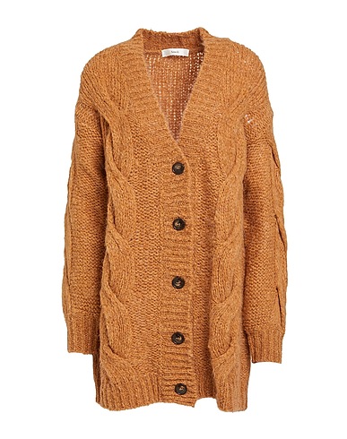 SUOLI Cardigan Camel 40% Acrylic, 36% Alpaca wool, 14% Wool, 10% Polyamide