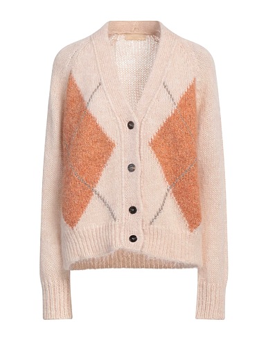 MOMONÍ Cardigan Avorio 39% Lana di alpaca, 29% Lana mohair, 28% Poliammide, 2% Viscosa, 2% Cachemire