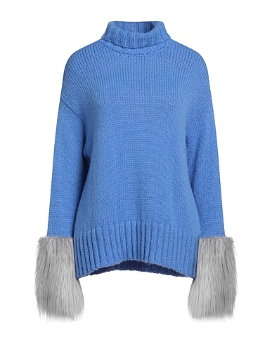 .TESSA Polo neck Azure 40% Mohair wool, 40% Wool, 20% Polyester